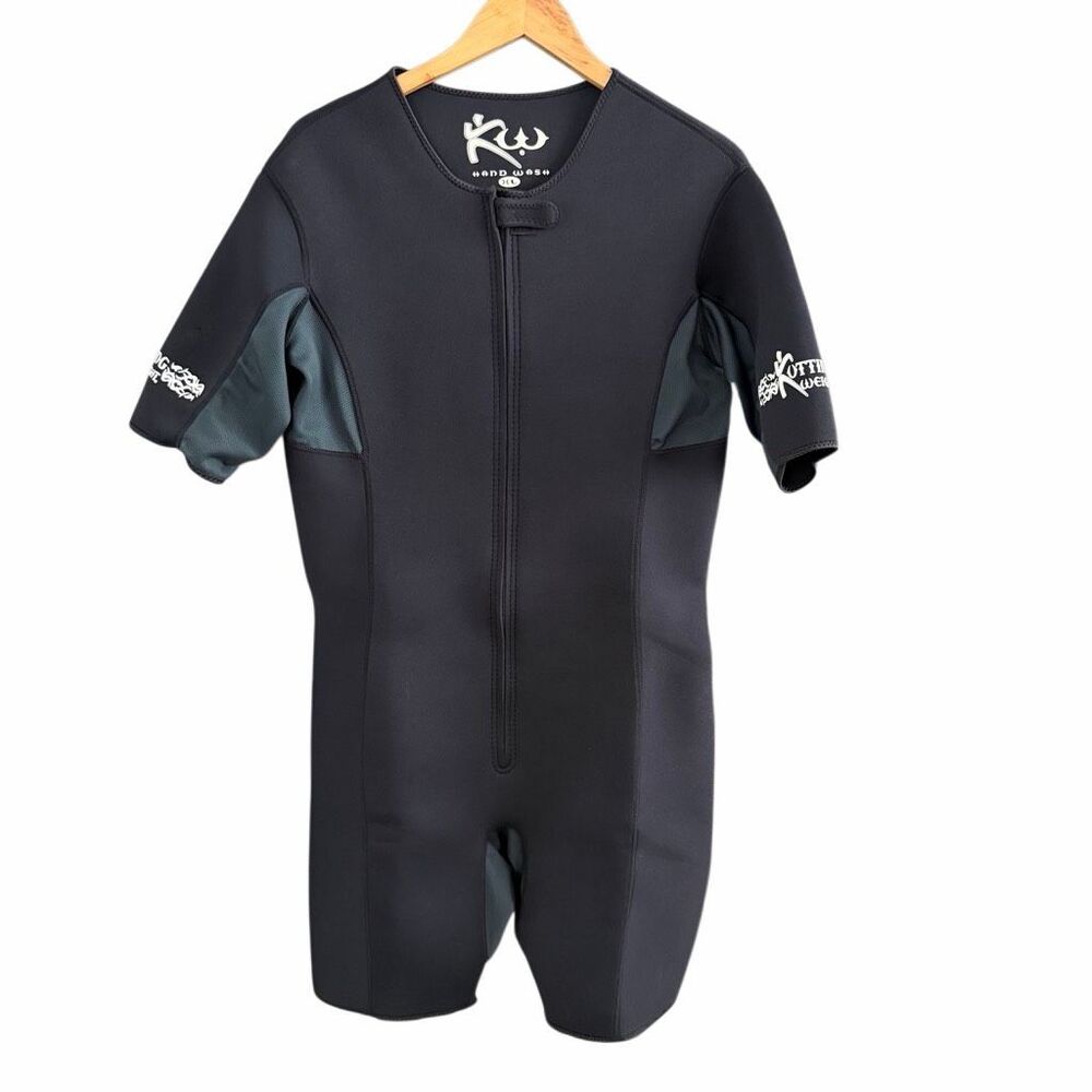 Kutting Weight NWOT XL Sauna Suit | Neoprene Front Zip Black Short-Sleeve